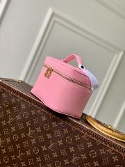 Fortok Louis Vuitton Mini Nice Nano Cosmetic Bag Pink Epi leather 13.5 x 12 x 20cm  - 5