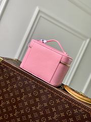 Fortok Louis Vuitton Mini Nice Nano Cosmetic Bag Pink Epi leather 13.5 x 12 x 20cm  - 6