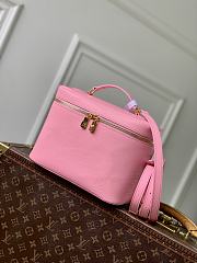 Fortok Louis Vuitton Nice Nano Cosmetic Bag Pink Epi leather 24 x 14 x 17cm  - 1