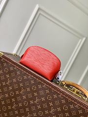 Fortok Louis Vuitton Cosmetic Pouch Coquelicot Red Epi leather 12 x 6 x 19cm - 2