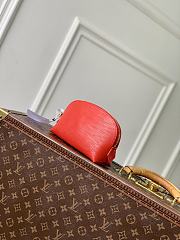 Fortok Louis Vuitton Cosmetic Pouch Coquelicot Red Epi leather 12 x 6 x 19cm - 4