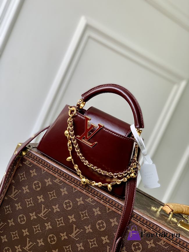 Fortok Louis Vuitton Capucines East-West Burgundy 12 x 8 x 22cm - 1