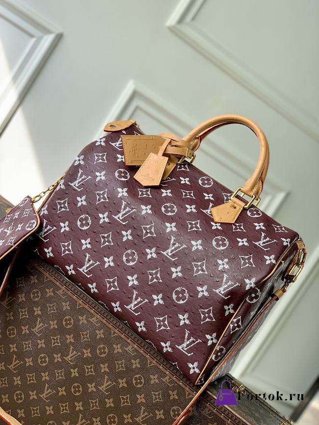 Fortok Louis Vuitton Speedy P9 Bandoulière Burgundy 40 x 26 x23cm - 1