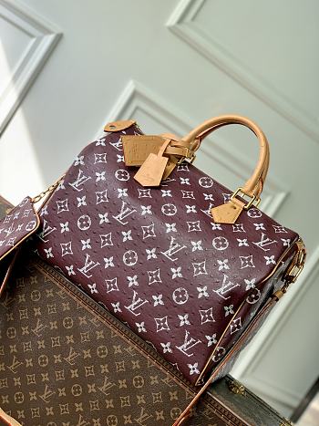 Fortok Louis Vuitton Speedy P9 Bandoulière Burgundy 40 x 26 x23cm