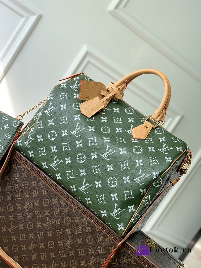 Fortok Louis Vuitton Speedy P9 Bandoulière Emerald Green 40 x 26 x23cm - 1