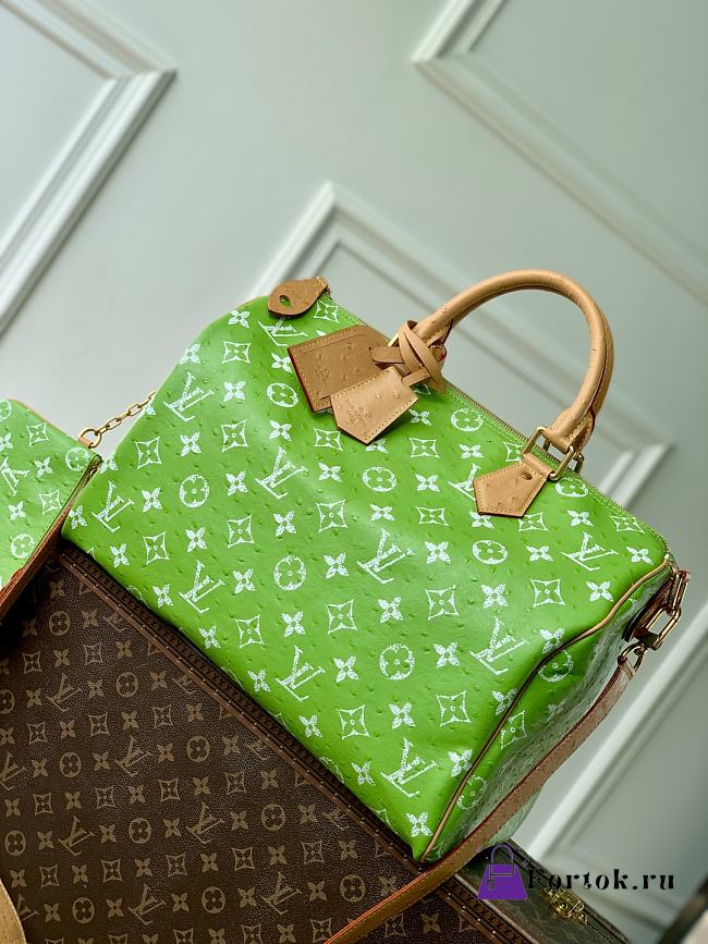 Fortok Louis Vuitton Speedy P9 Bandoulière Emerald Neon Green 40 x 26 x23cm - 1