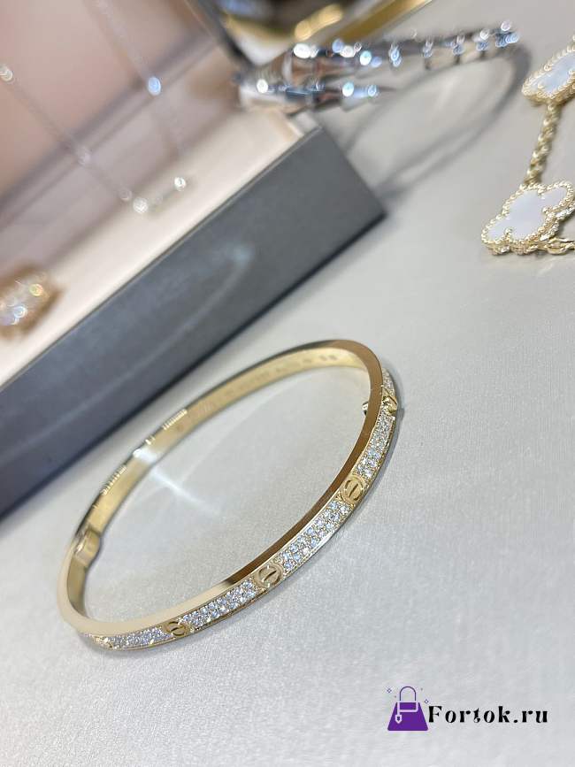 Fortok Cartier Love bracelet Gold With Diamond - 1