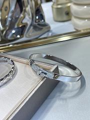 Fortok Hermès Kelly Diamond 18k Silver Bangle Bracelet - 6