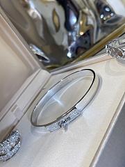 Fortok Hermès Kelly Diamond 18k Silver Bangle Bracelet - 4