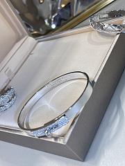 Fortok Hermès Kelly Diamond 18k Silver Bangle Bracelet - 2