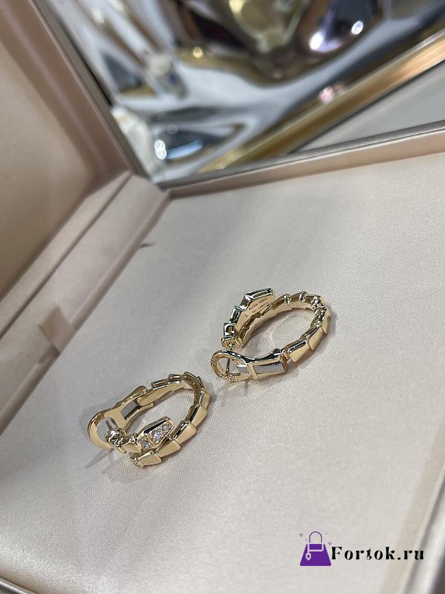 Fortok Bvlgari gold hoop earrings - 1