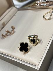 Fortok Van Cleef & Arpels Vintage Alhambra Earrings Black - 4