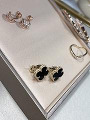 Fortok Van Cleef & Arpels Vintage Alhambra Earrings Black - 6