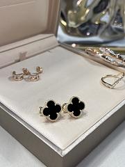 Fortok Van Cleef & Arpels Vintage Alhambra Earrings Black - 3