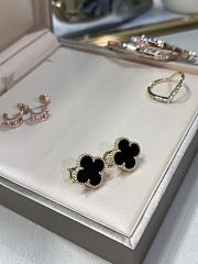 Fortok Van Cleef & Arpels Vintage Alhambra Earrings Black - 2
