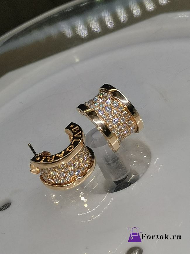 Fortok Bvlgari B.zero1 earrings Gold Diamond - 1