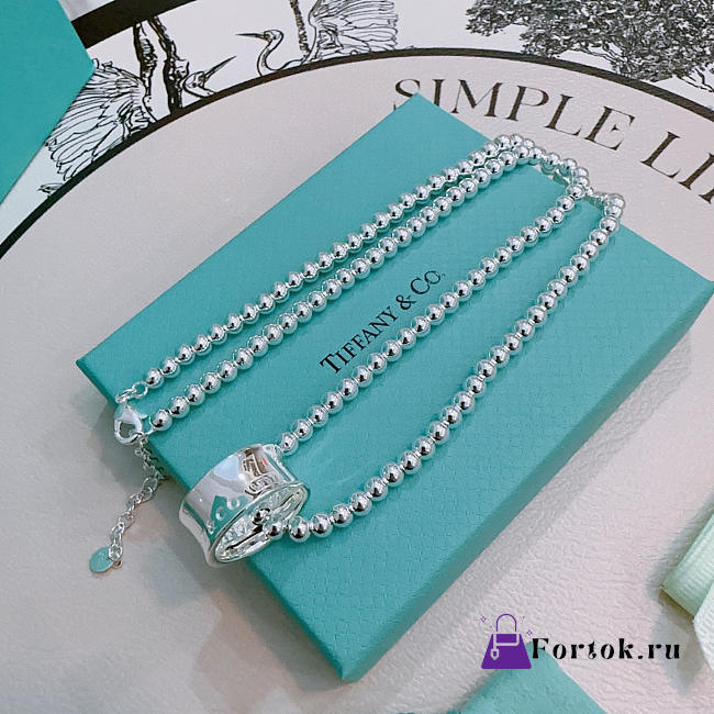 Fortok Tiffany & Co. Return to Tiffany Heart Tag Bead Necklace in sterling silver - 1