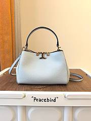 Fortok Tory Burch Eleanor pebbled mini satchel White 14 x 21 x 8cm - 3