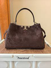 Fortok Tory Burch Eleanor Suede Dark Brown 21 x 32 x 12.8cm - 1