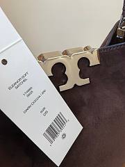 Fortok Tory Burch Eleanor Suede Dark Brown 21 x 32 x 12.8cm - 6