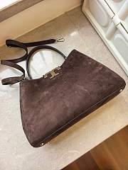 Fortok Tory Burch Eleanor Suede Dark Brown 21 x 32 x 12.8cm - 2