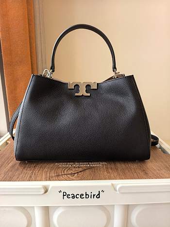 Fortok Tory Burch Eleanor Leather Black 21 x 32 x 12.8cm