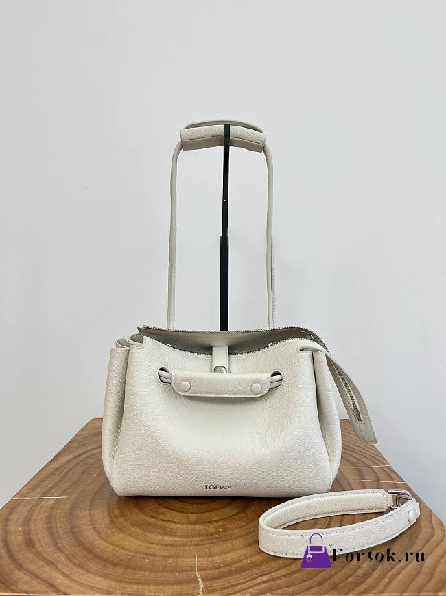 Fortok Loewe Medium Madrid bag White 23.5～19～10cm - 1