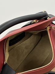 Fortok Loewe Puzzle bag Black and Red color-block design 24～16.5～10.5CM - 6