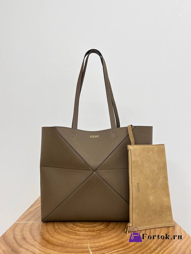 Fortok Loewe Puzzle Fold tote bag Brown 31.5 cm  - 1