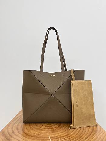 Fortok Loewe Puzzle Fold tote bag Brown 31.5 cm 
