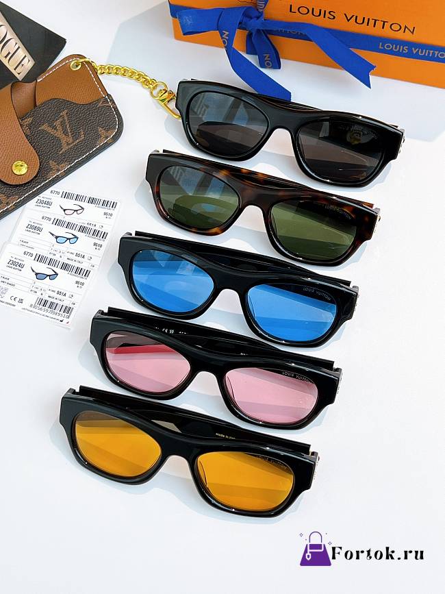 Fortok Louis Vuitton Sunglasses Frog Round Square Sunglasses - 1