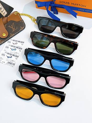 Fortok Louis Vuitton Sunglasses Frog Round Square Sunglasses
