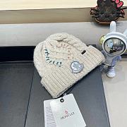 Fortok Moncler wool beanie in a cream  - 6