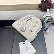 Fortok Moncler wool beanie in a cream  - 3