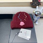 Fortok Moncler wool beanie in a Red  - 1