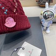 Fortok Moncler wool beanie in a Red  - 2