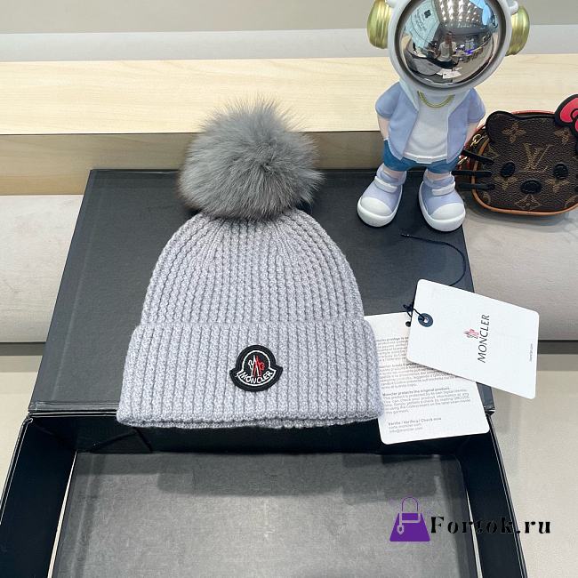 Fortok Moncler Pom Pom Beanie Grey - 1