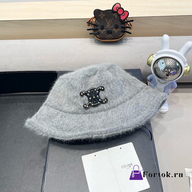 Fortok Celine Wool Bucket Hat Grey - 1
