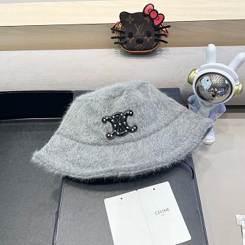 Fortok Celine Wool Bucket Hat Grey