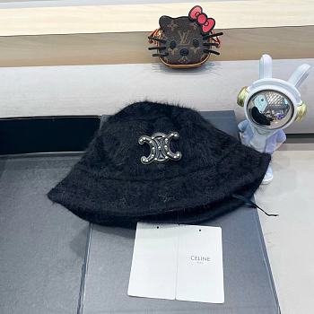 Fortok Celine Wool Bucket Hat Black
