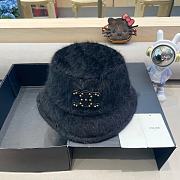 Fortok Celine Wool Bucket Hat Black - 6