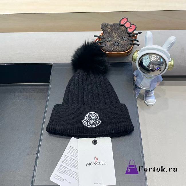 Fortok Moncler Beanie Pom Pom Black - 1