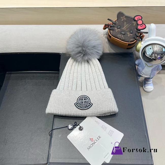 Fortok Moncler Beanie Pom Pom Grey - 1