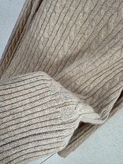 Fortok Loro Piana Cashmere Turtleneck Treccia Sweater Sweater Beige - 5