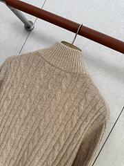 Fortok Loro Piana Cashmere Turtleneck Treccia Sweater Sweater Beige - 3