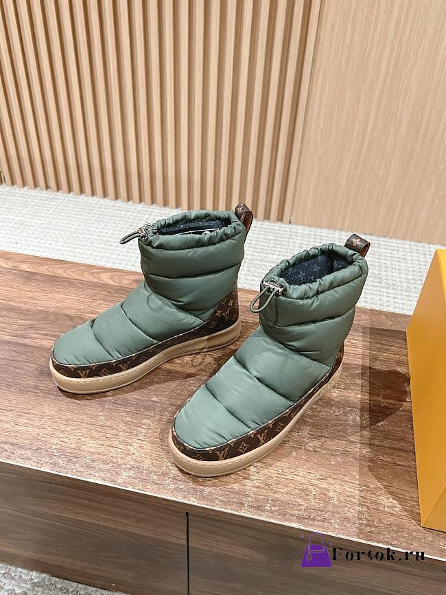 Fortok Louis Vuitton LV Cloud Ankle Boot Sneaker in Green nylon - 1