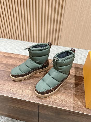 Fortok Louis Vuitton LV Cloud Ankle Boot Sneaker in Green nylon