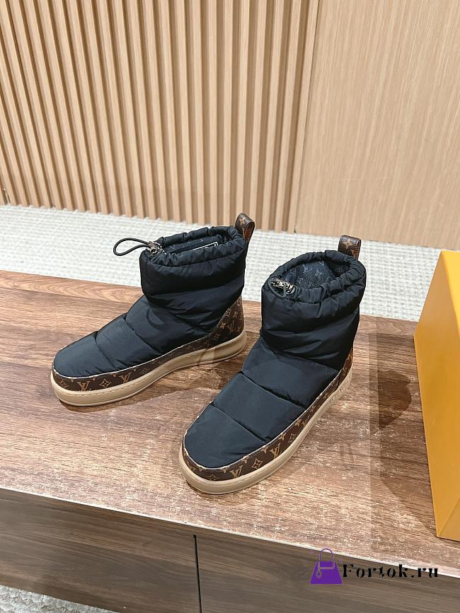 Fortok Louis Vuitton LV Cloud Ankle Boot Sneaker in Black nylon - 1