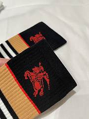 Fortok Burberry Icon Stripe intarsia ankle socks Black & White  - 5