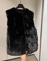 Fortok Fur Vest Jacket Black - 1